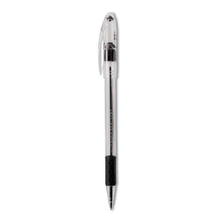 Pentel - R.S.V.P. Ballpoint Pen, Stick, Fine 0.7 mm, Black Ink, Clear/Black Barrel, Dozen