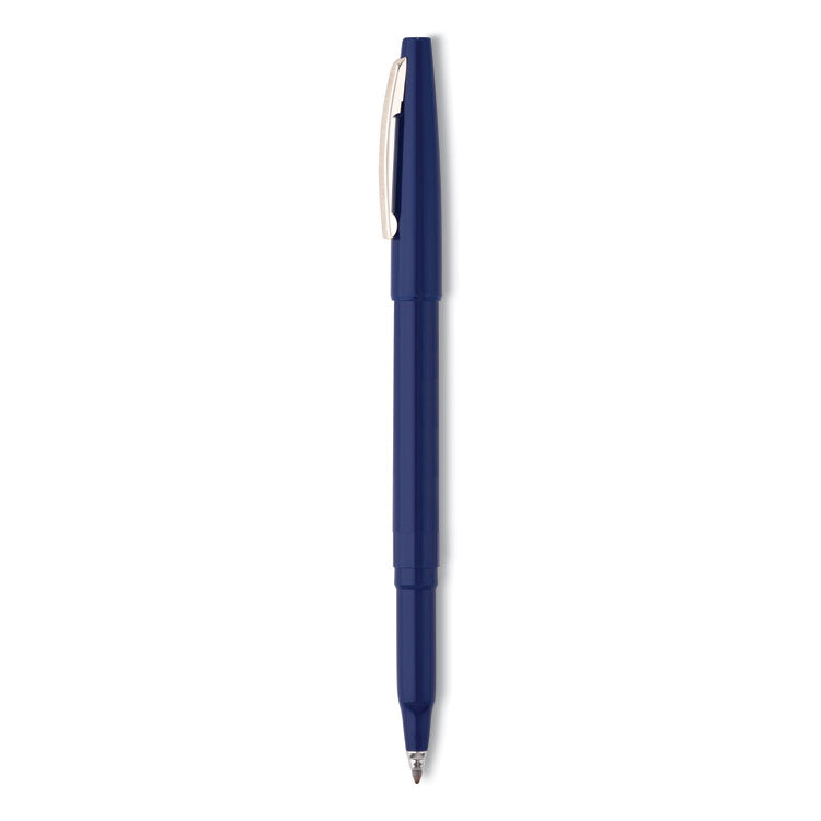 Pentel - Rolling Writer Roller Ball Pen, Stick, Medium 0.8 mm, Blue Ink, Blue Barrel, Dozen