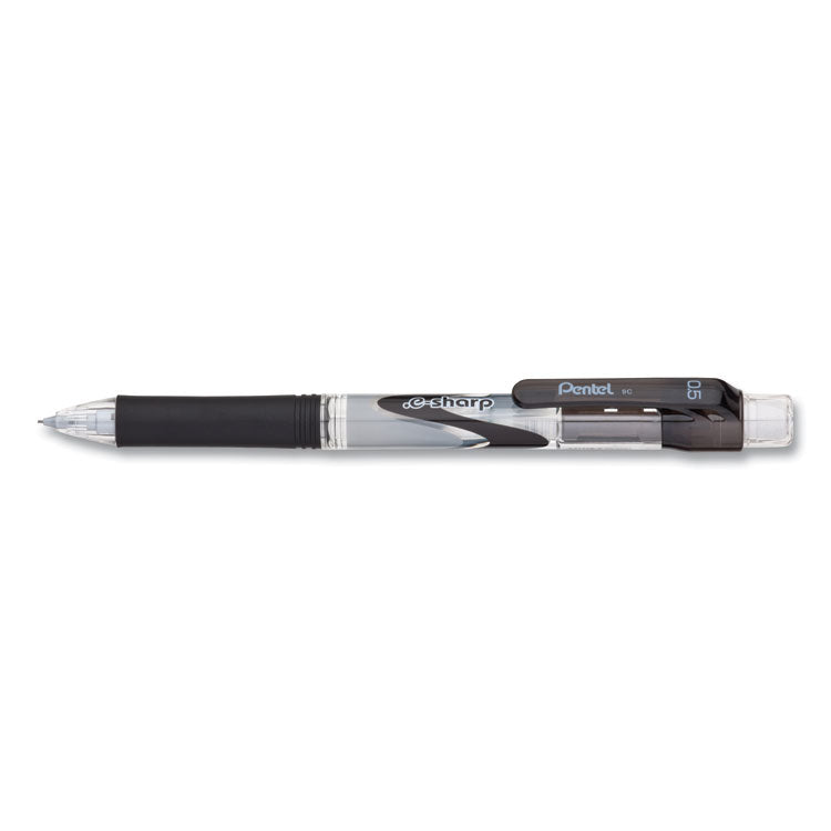 Pentel - .e-Sharp Mechanical Pencil, 0.5 mm, HB (#2.5), Black Lead, Black Barrel, Dozen