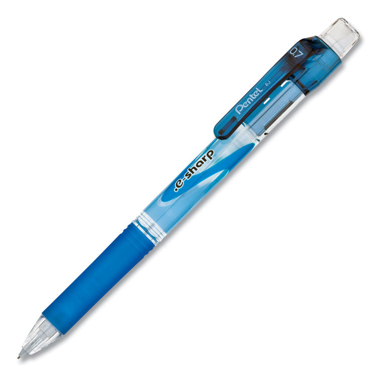 Pentel - .e-Sharp Mechanical Pencil, 0.7 mm, HB (#2.5), Black Lead, Blue Barrel, Dozen