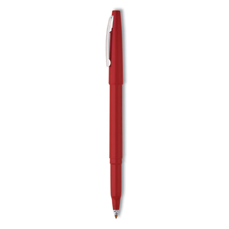 Pentel - Rolling Writer Roller Ball Pen, Stick, Medium 0.8 mm, Red Ink, Red Barrel, Dozen