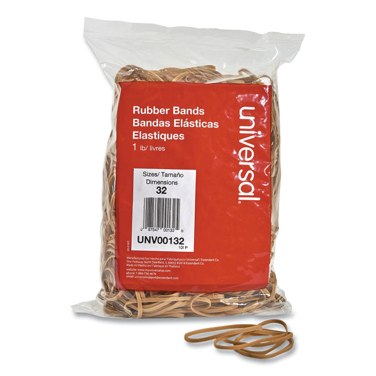 Universal - Rubber Bands, Size 32, 0.04" Gauge, Beige, 1 lb Box, 820/Pack