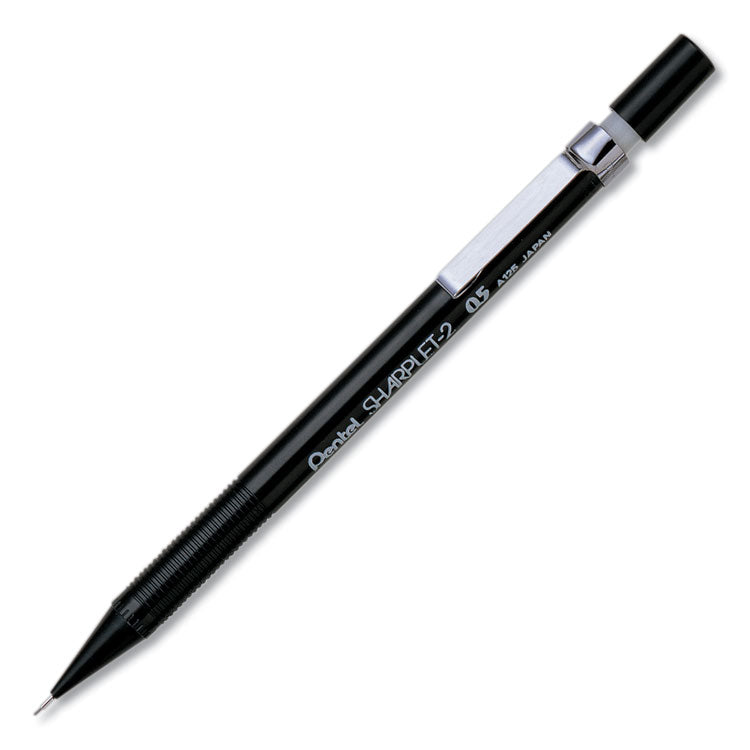 Pentel - Sharplet-2 Mechanical Pencil, 0.5 mm, HB (#2.5), Black Lead, Black Barrel