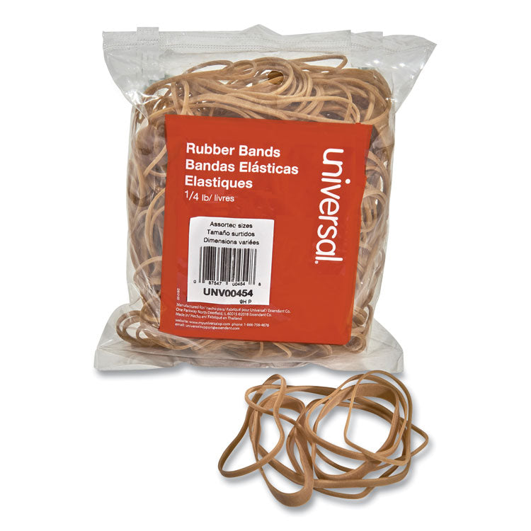 Universal - Rubber Bands, Size 54 (Assorted), Assorted Gauges, Beige, 4 oz Box