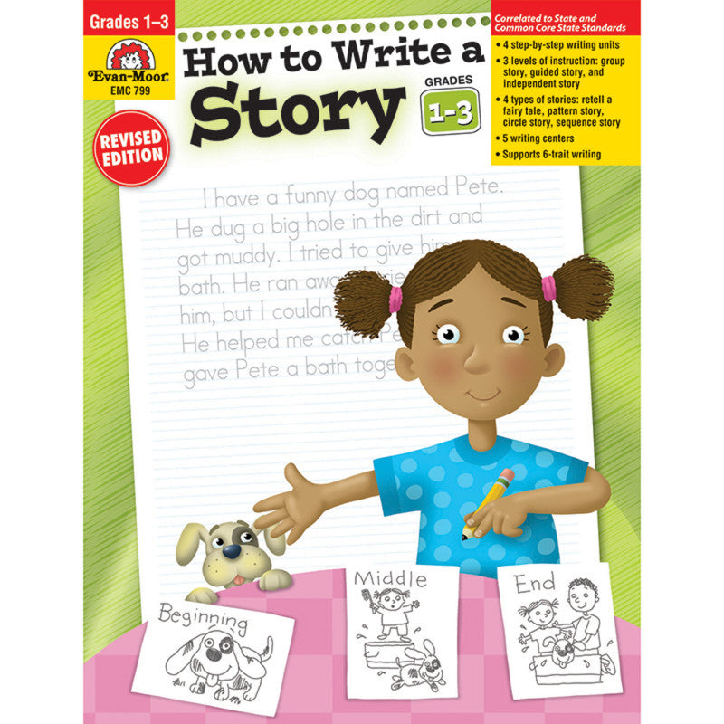 EVAN-MOOR - How to Write a Story Book, Grades 1-3