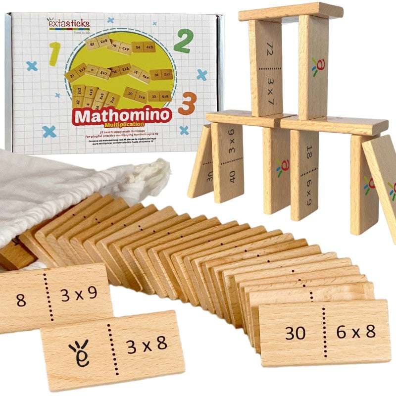 EXTASTICKS - Mathomino Times Tables Multiplication Domino Math Game