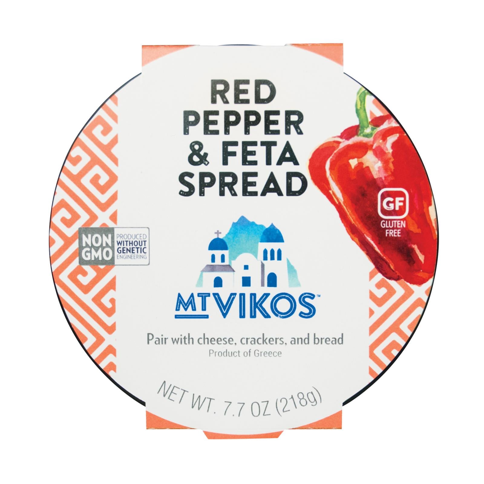 Mt Vikos Red Pepper And Feta Spread - Case Of 6 - 7.7 Oz