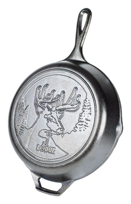 LODGE - Lodge Wildlife Series-Whitetail Buck Cast Iron Skillet 10-1/4 in. Black