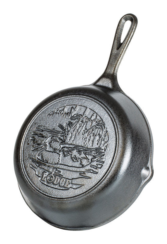 LODGE - Lodge Wildlife Series-Mallard Cast Iron Skillet 8 in. Black