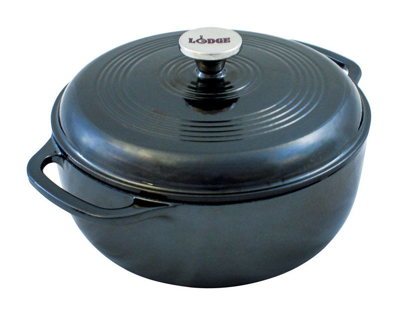 LODGE - Lodge Cast Iron Dutch Oven 10.5 in. 6 qt Black