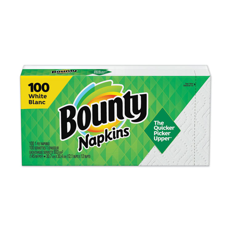 Bounty - Quilted Napkins, 1-Ply, 12.1 x 12, White, 100/Pack, 20 Packs per Carton