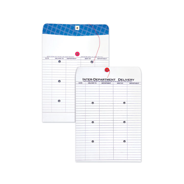 Quality Park - Inter-Department Envelope, #97, Two-Sided Five-Column Format, 10 x 13, White, 100/Box