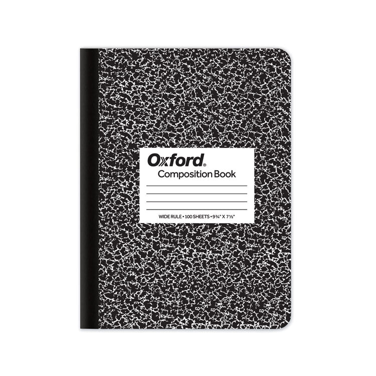 TOPS - Composition Book, Wide/Legal Rule, Black Marble Cover, (100) 9.75 x 7.5 Sheets (9203522)
