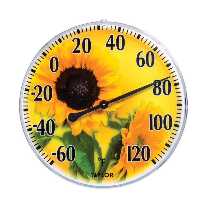 TAYLOR - Taylor Sunflower Dial Thermometer Plastic Yellow 5.25 in.