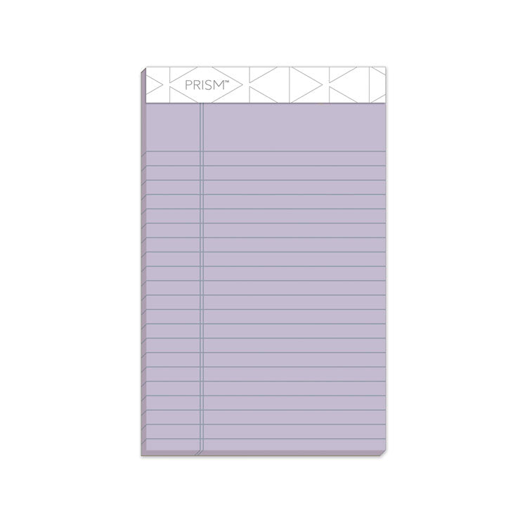 TOPS - Prism + Colored Writing Pads, Narrow Rule, 50 Pastel Orchid 5 x 8 Sheets, 12/Pack