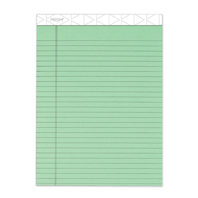 TOPS - Prism + Colored Writing Pads, Wide/Legal Rule, 50 Pastel Green 8.5 x 11.75 Sheets, 12/Pack