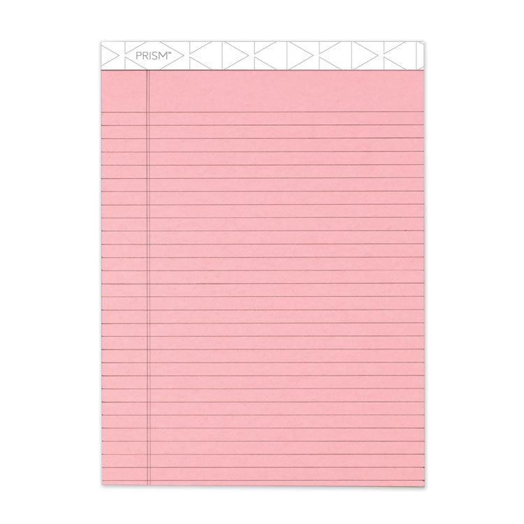 TOPS - Prism + Colored Writing Pads, Wide/Legal Rule, 50 Pastel Pink 8.5 x 11.75 Sheets, 12/Pack