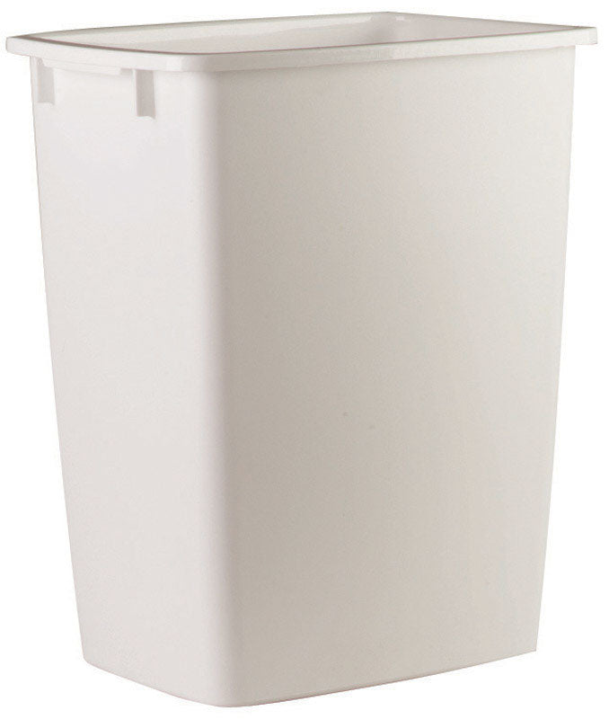 RUBBERMAID - Rubbermaid 9 gal White Plastic Open Top Trash Can - Case of 6