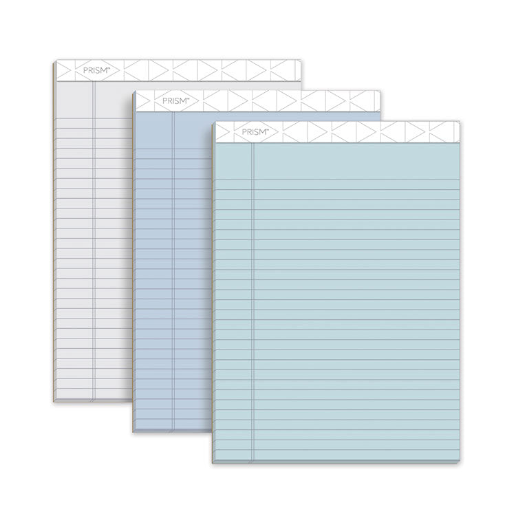 TOPS - Prism + Colored Writing Pads, Wide/Legal Rule, 50 Assorted Pastel-Color 8.5 x 11.75 Sheets, 6/Pack