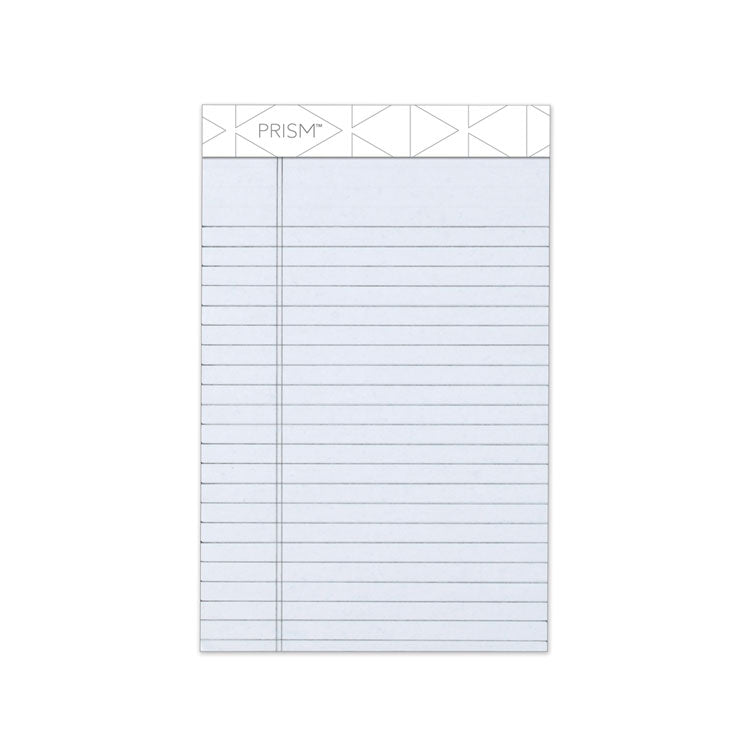 TOPS - Prism + Colored Writing Pads, Narrow Rule, 50 Pastel Gray 5 x 8 Sheets, 12/Pack