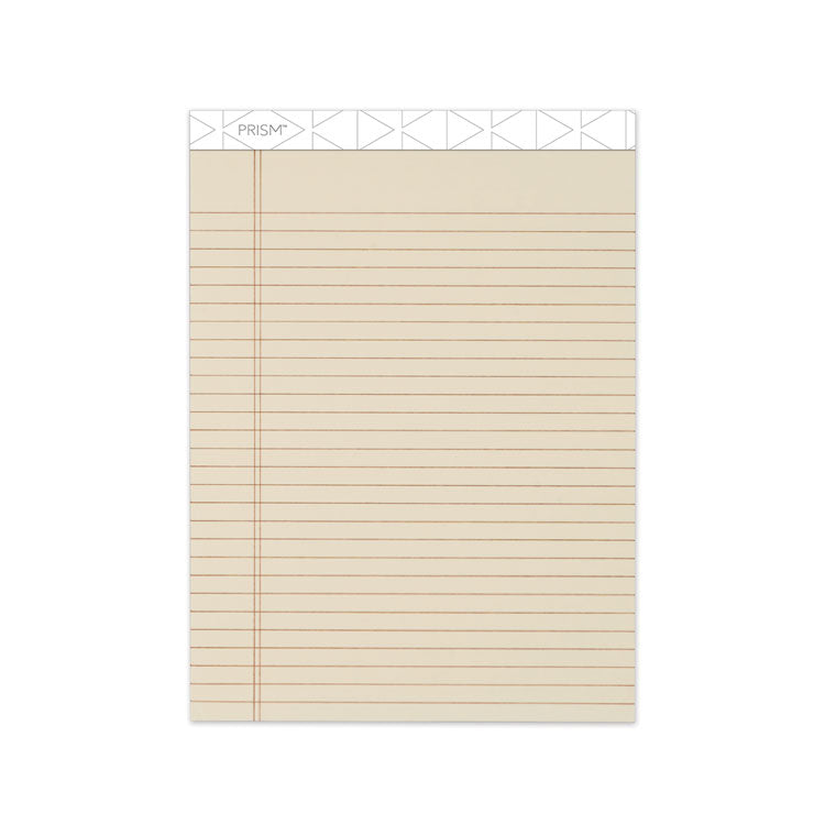 TOPS - Prism + Colored Writing Pads, Wide/Legal Rule, 50 Pastel Ivory 8.5 x 11.75 Sheets, 12/Pack