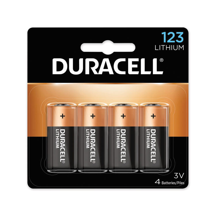 Duracell - Specialty High-Power Lithium Batteries, 123, 3 V, 4/Pack