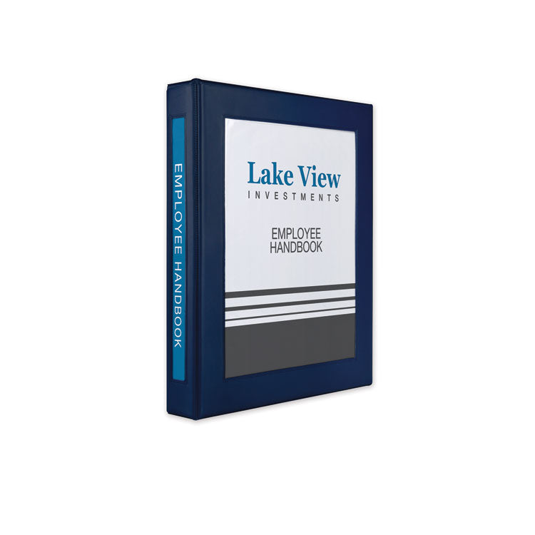 Avery - Framed View Heavy-Duty Binders, 3 Rings, 1" Capacity, 11 x 8.5, Navy Blue