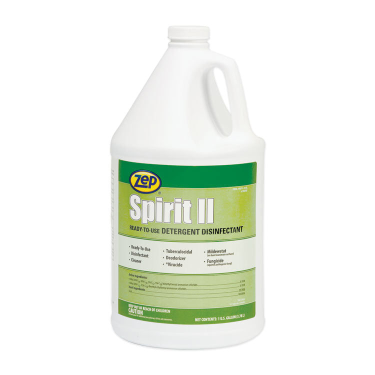 Zep - Spirit II Ready-to-Use Disinfectant, Citrus Scent, 1 gal Bottle, 4/Carton