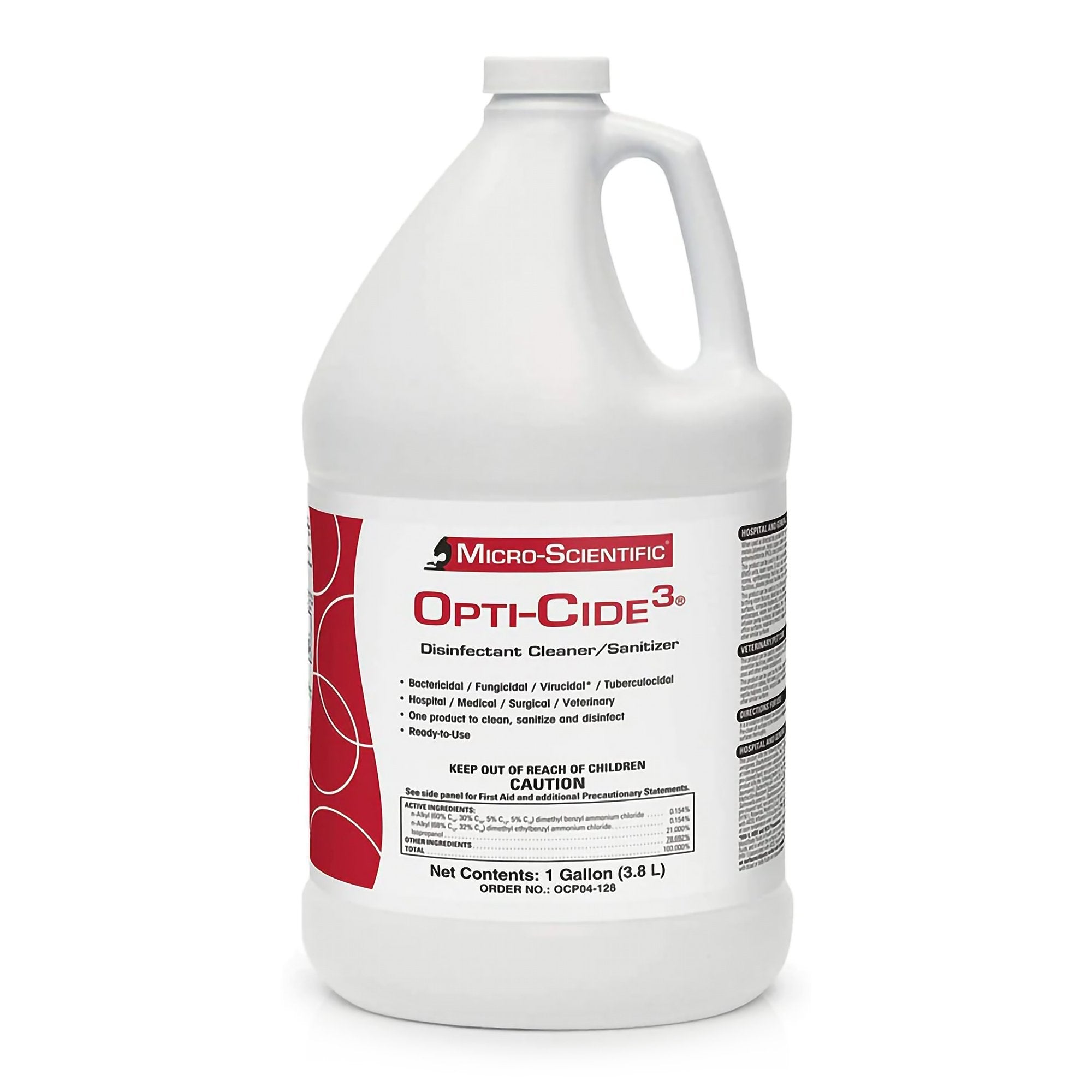Micro Scientific Industries - Opti-Cide3® Surface Disinfectant Cleaner Broad Spectrum Manual Pour Liquid 1 gal. Jug Alcohol Scent NonSterile [1/EA]