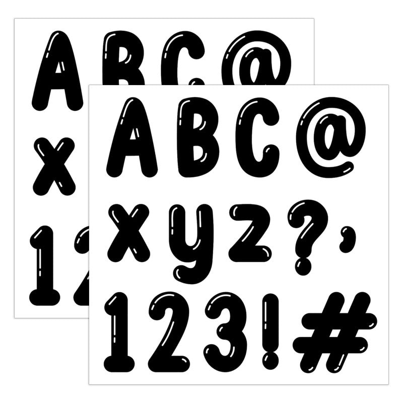 CREATIVE TEACHING PRESS - Core Decor Bubble Letters Designer Letters, 216 Pieces Per Pack, 2 Packs