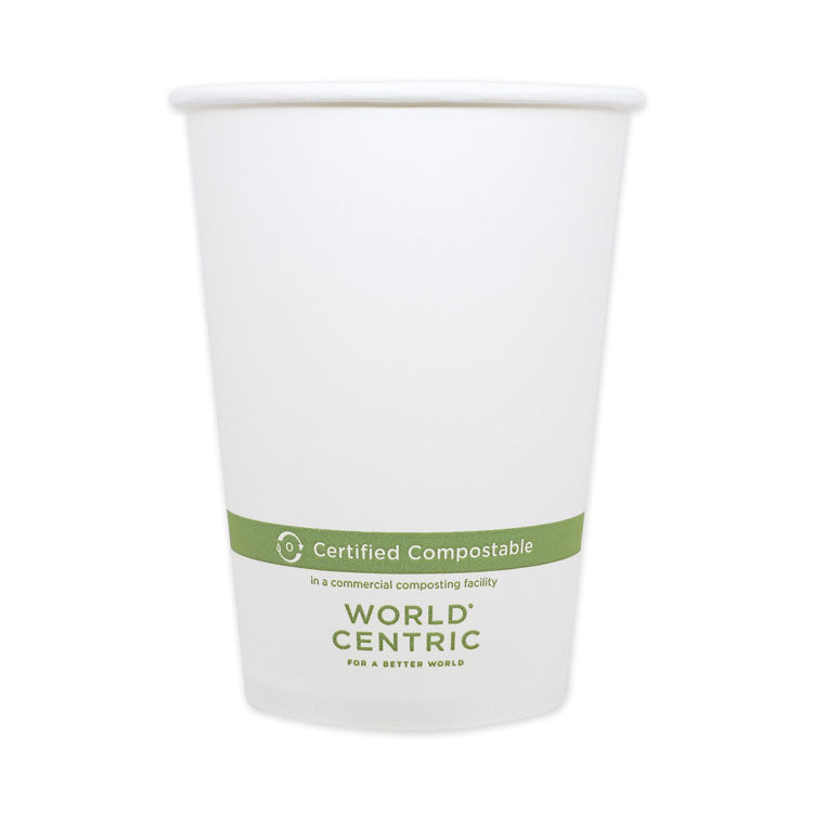 World Centric - Paper Bowls, 32 oz, 4.4" Diameter x 5.8"h, White, 500/Carton