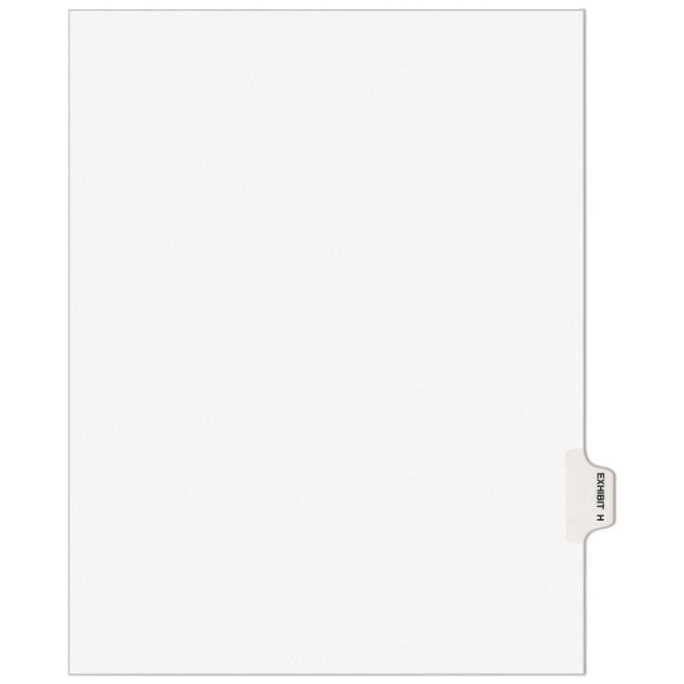 Avery - Avery-Style Preprinted Legal Side Tab Divider, Exhibit H, Letter, White, 25/Pack, (1378)