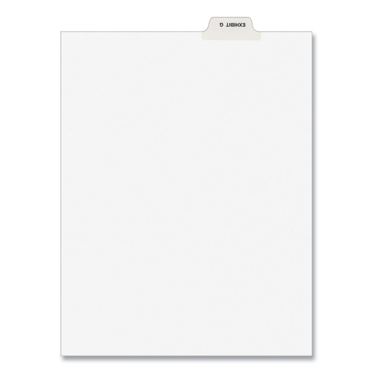 Avery - Avery-Style Preprinted Legal Bottom Tab Divider, Exhibit G, Letter, White, 25/PK