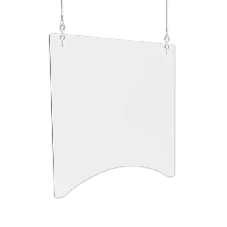 deflecto - Hanging Barrier, 23.75" x 23.75", Polycarbonate, Clear, 2/Carton