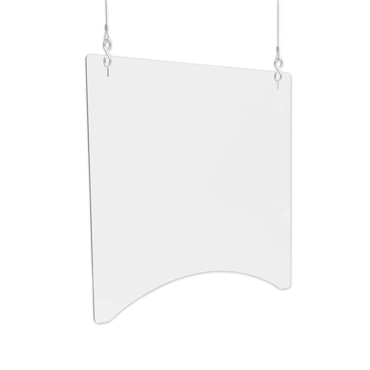 deflecto - Hanging Barrier, 23.75" x 23.75", Acrylic, Clear, 2/Carton