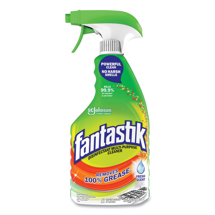 Fantastik - Disinfectant Multi-Purpose Cleaner Fresh Scent, 32 oz Spray Bottle, 8/Carton