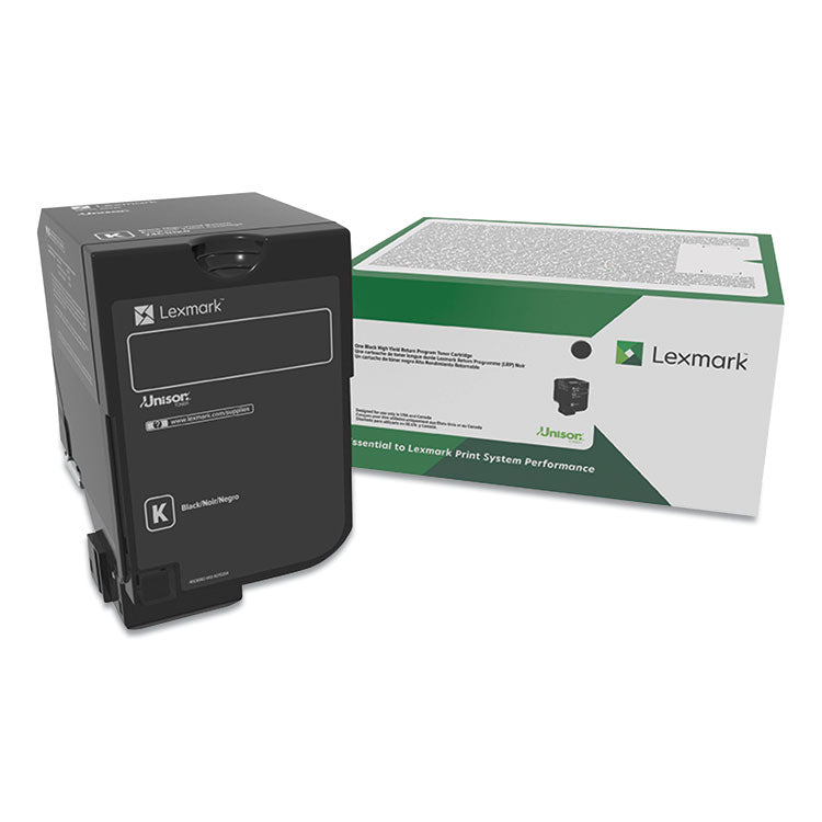 Lexmark - 74C00KG Return Program Toner, 3,000 Page-Yield, Black