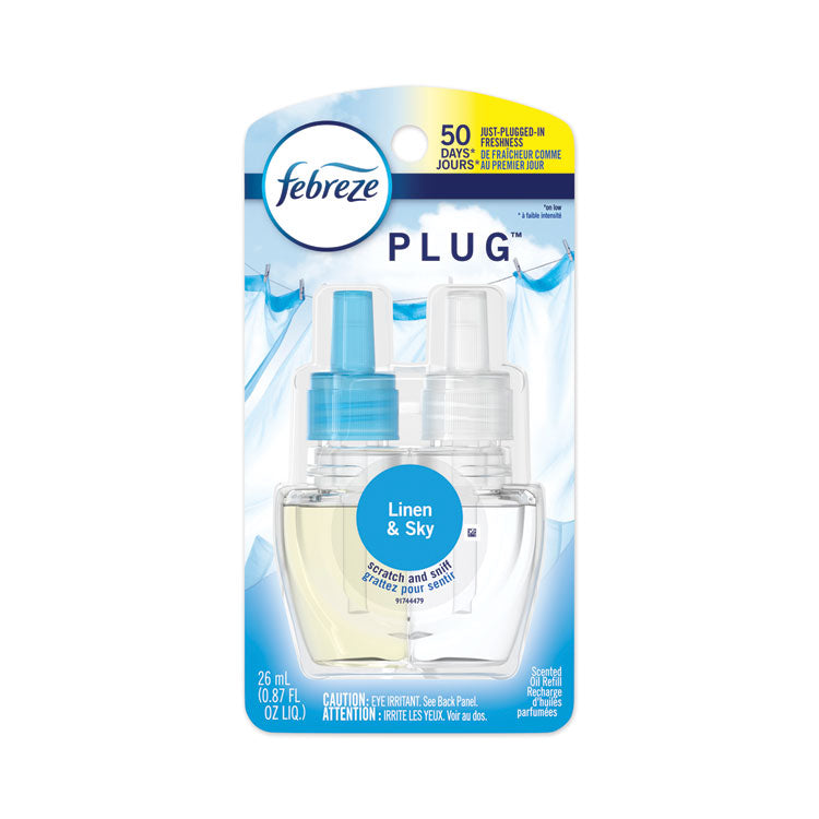 Febreze - PLUG Air Freshener Refills, Linen and Sky, 0.87 oz