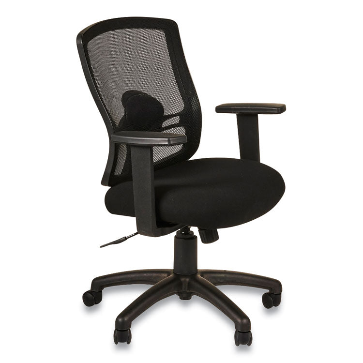 Alera - Alera Etros Series Mesh Mid-Back Petite Swivel/Tilt Chair, Supports Up to 275 lb, 17.71" to 21.65" Seat Height, Black