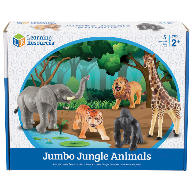 LEARNING RESOURCES - Jumbo Jungle Animals, Set of 5