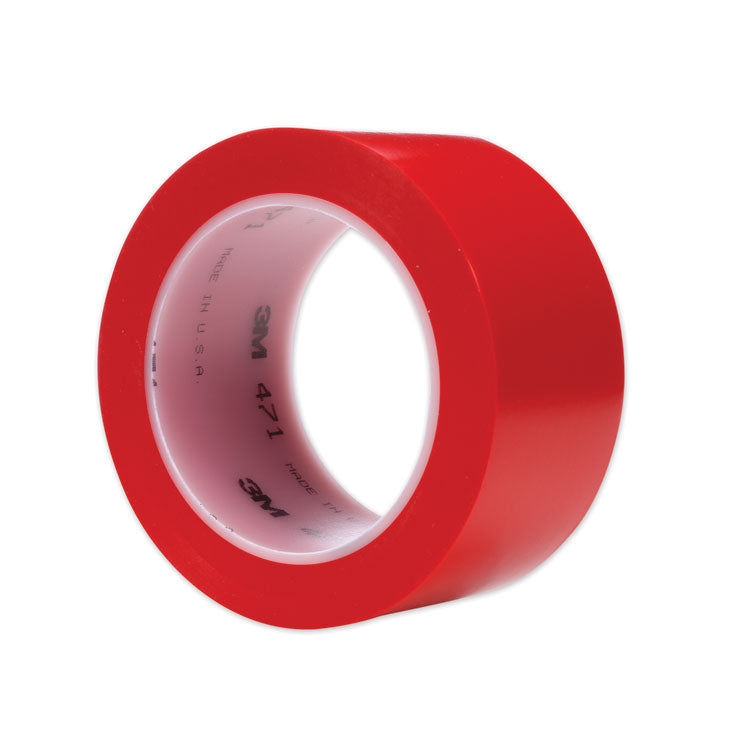 3M - Vinyl Floor Marking Tape 471, 2" x 36 yds, Red