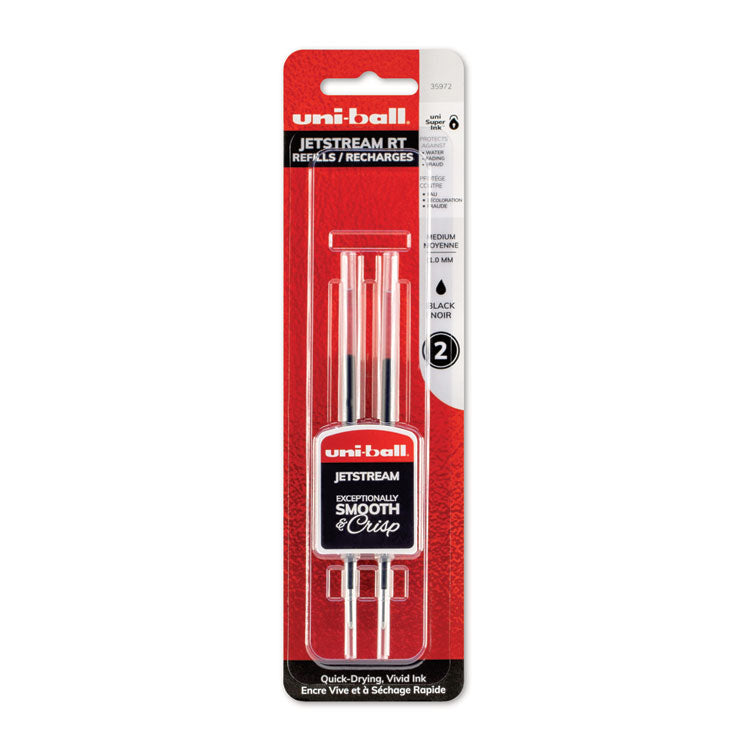 uniball - Refill for JetStream RT Pens, Bold Conical Tip, Black Ink, 2/Pack
