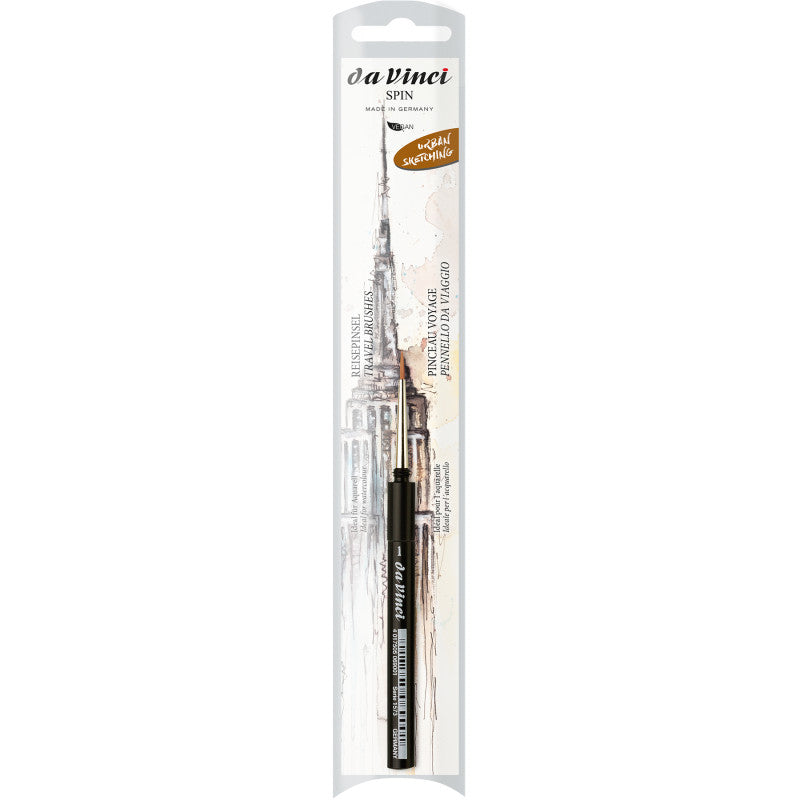 COSMOTOP-SPIN Pocket Travel Brush, Synthetic, Watercolor, Round, Series 1573, Size 1