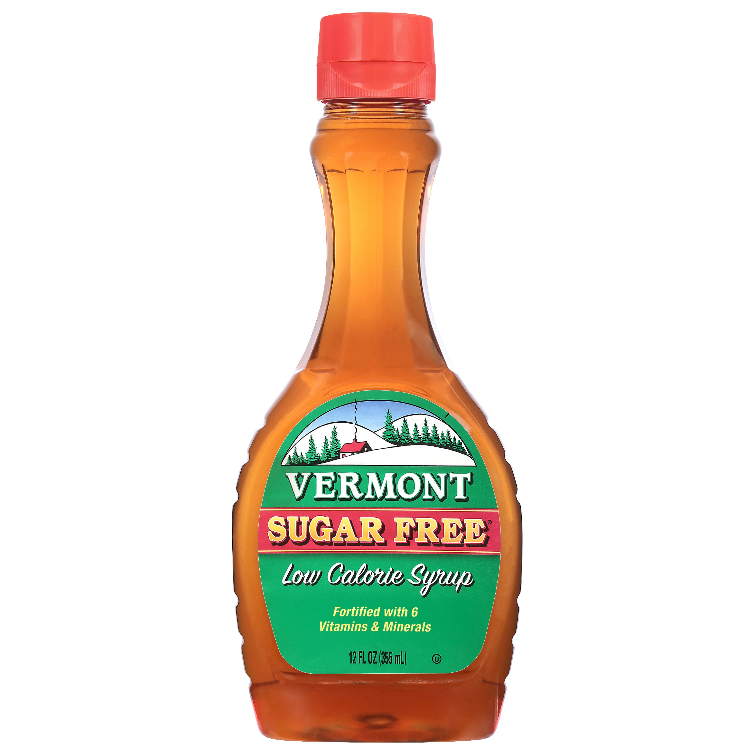 Vermont Sugar Free Low Calorie Syrup, Fortified with Vitamins, 12 fl oz - Case of 12