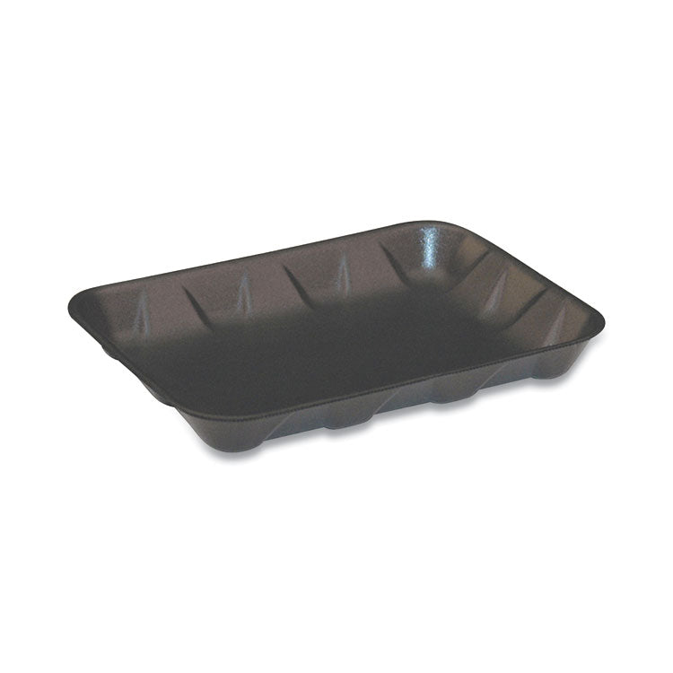 Pactiv Evergreen - Supermarket Tray, #4D, 9.58 x 7.08 x 1.25,  Black, Foam, 400/Carton