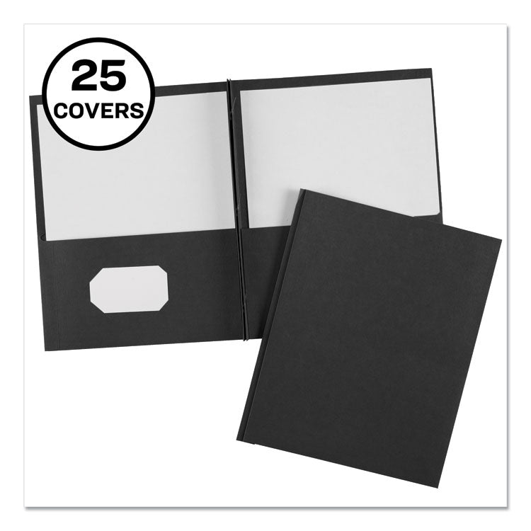 Avery - Two-Pocket Folder, Prong Fastener, 0.5" Capacity, 11 x 8.5, Black, 25/Box