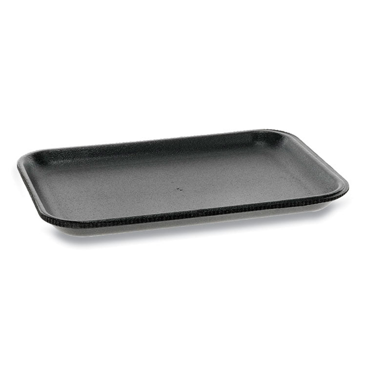 Pactiv Evergreen - Supermarket Tray, #2, 8.38 x 5.88 x 0.69, Black, Foam, 500/Carton