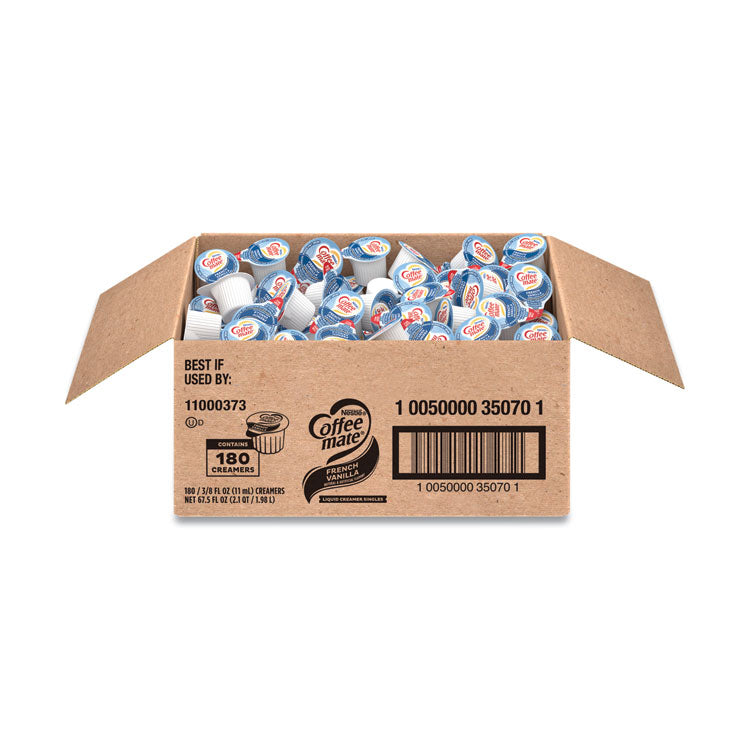 Coffee mate - Liquid Coffee Creamer, French Vanilla, 0.38 oz Mini Cups, 180/Carton