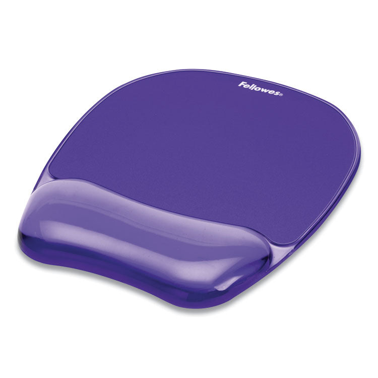 Fellowes - Gel Crystals Mouse Pad with Wrist Rest, 7.87 x 9.18, Purple