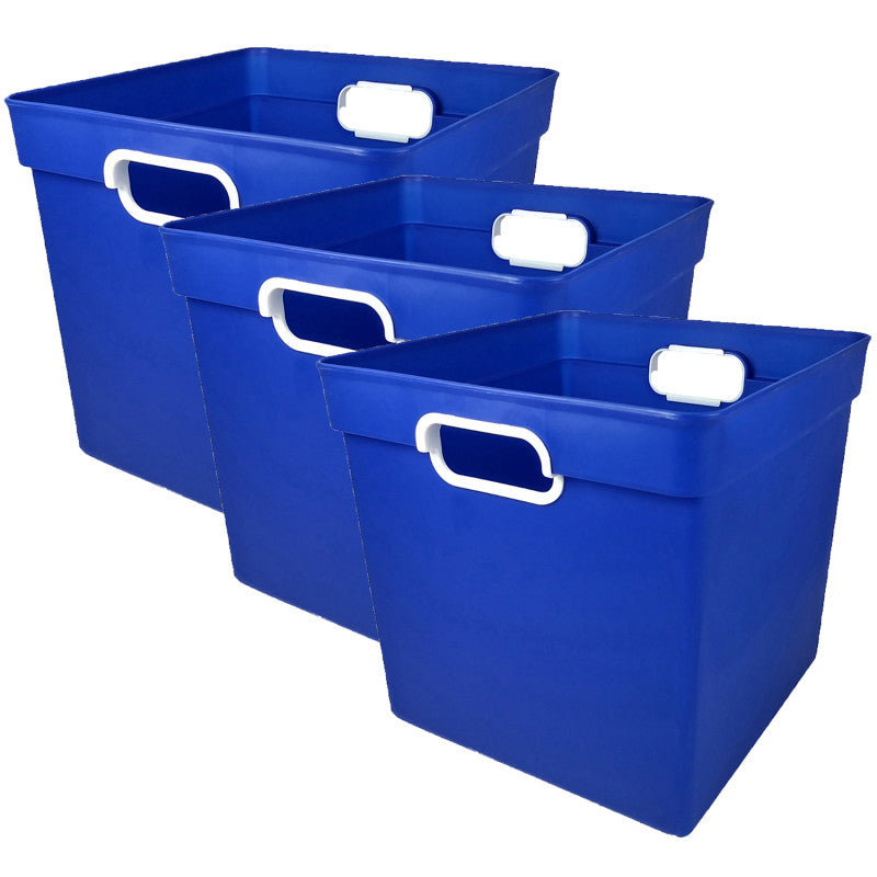 ROMANOFF - Cube Bin, Blue, Pack of 3